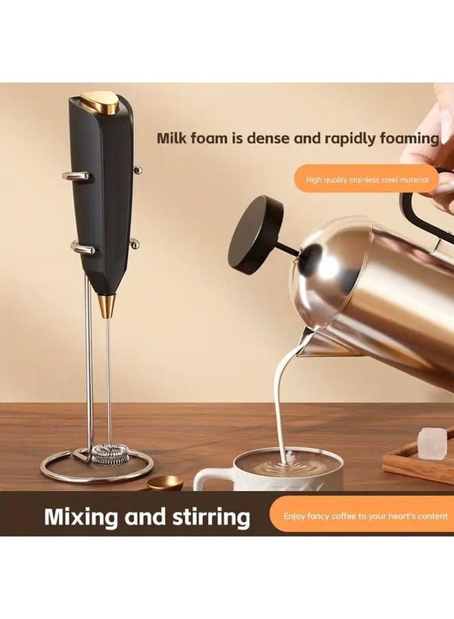 White Electric Milk Frother And Egg Beater Handheld 2 In 1 Mixer With Bracket - Image 5